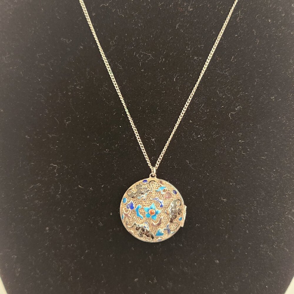 Round colorful stone pendant